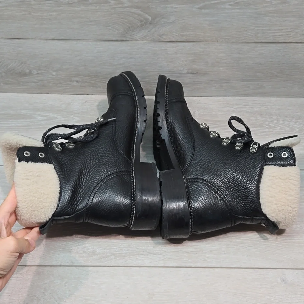 Frye Women Samantha Leather Boots moto shoes sz 10B